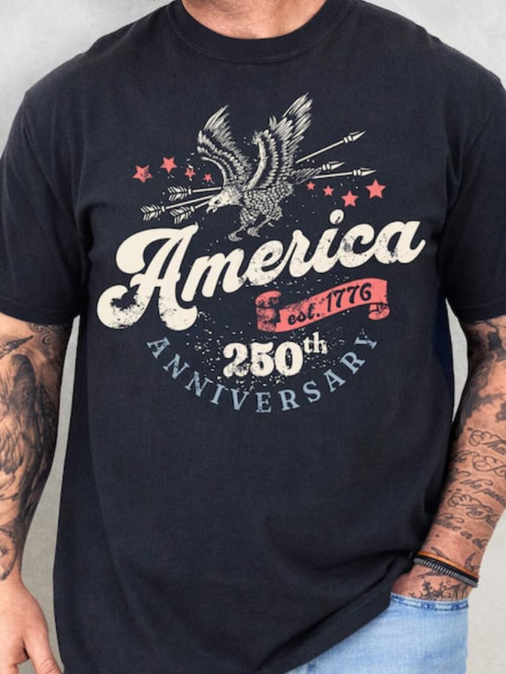 250th Anniversary USA Shirt, Retro 4th of July Tee, 1776 Shirt
